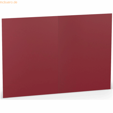100 x Paperado Doppelkarte B6 hoch Rosso von Paperado