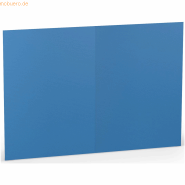 100 x Paperado Doppelkarte B6 hoch Stahlblau von Paperado
