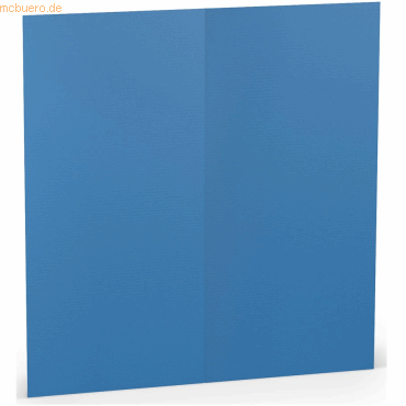 100 x Paperado Doppelkarte DL hoch Stahlblau von Paperado