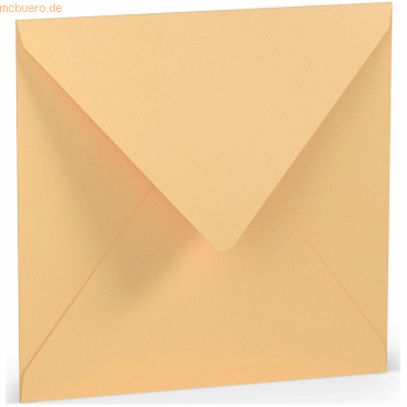 25 x Paperado Briefumschlag 16,4x16,4cm Nassklebung Seidenfutter Melon von Paperado