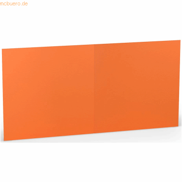 25 x Paperado Doppelkarte 15,7x15,7cm Orange von Paperado
