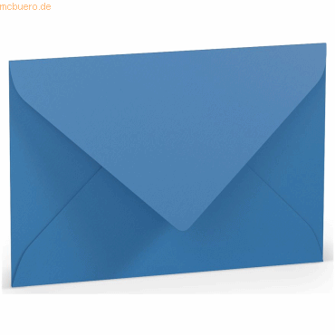 50 x Paperado Briefumschlag B6 Nassklebung Seidenfutter Stahlblau von Paperado
