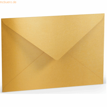 50 x Paperado Briefumschlag C5 Nassklebung Gold von Paperado