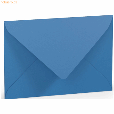 50 x Paperado Briefumschlag C6 Nassklebung Seidenfutter Stahlblau von Paperado
