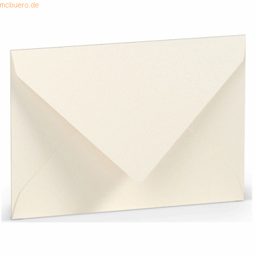 50 x Paperado Briefumschlag C7 Nassklebung Seidenfutter Ivory von Paperado