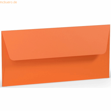 50 x Paperado Briefumschlag DL Nassklebung Seidenfutter Orange von Paperado