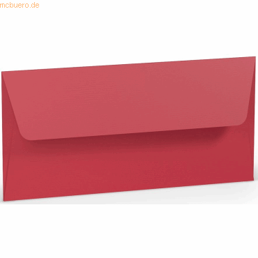 50 x Paperado Briefumschlag DL Nassklebung Seidenfutter Rot von Paperado