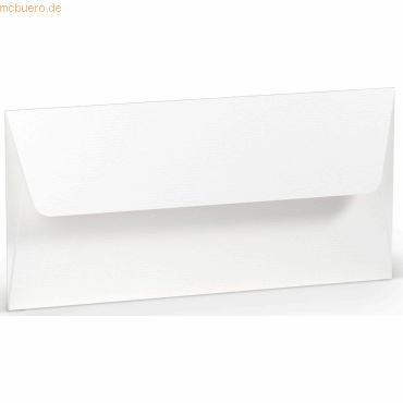 50 x Paperado Briefumschlag DL Nassklebung Seidenfutter Weiß von Paperado