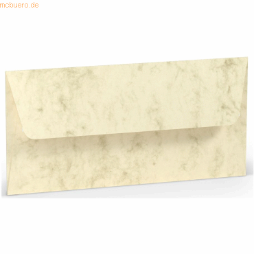 50 x Paperado Briefumschlag Haftklebung DL Seidenfutter Chamois Marmor von Paperado