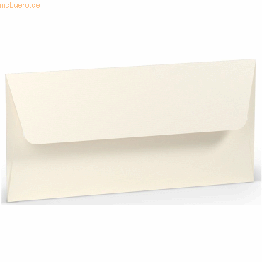 50 x Paperado Briefumschlag Haftklebung DL Seidenfutter Ivory von Paperado