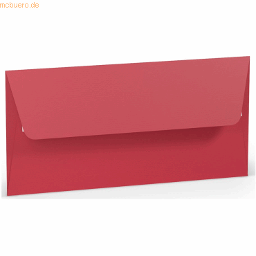 50 x Paperado Briefumschlag Haftklebung DL Seidenfutter Rot von Paperado