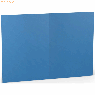 50 x Paperado Doppelkarte A5 hoch Stahlblau von Paperado