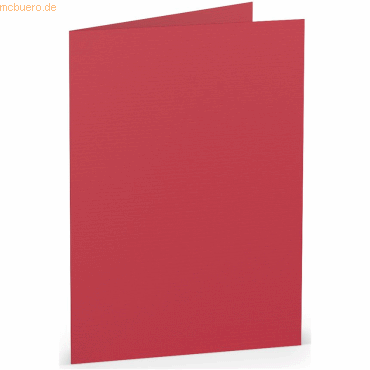 50 x Paperado Doppelkarte A6 hoch Rot von Paperado
