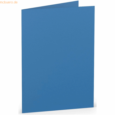 50 x Paperado Doppelkarte A6 hoch Stahlblau von Paperado