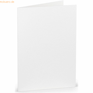 50 x Paperado Doppelkarte A6 hoch Weiß von Paperado