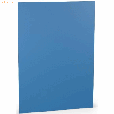 50 x Paperado Karton A3 250 g/qm Stahlblau von Paperado