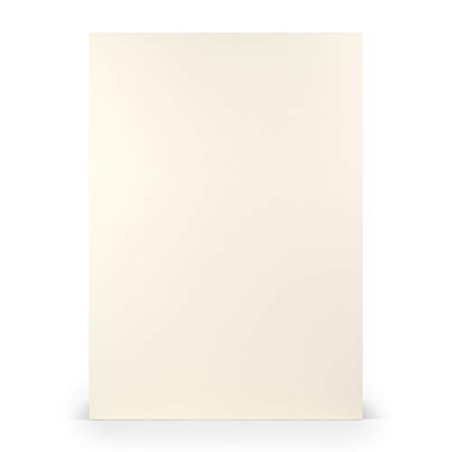 PAPERADO 1000x Briefpapier DIN A4 - Ivory gerippt Gelb Creme 100 g/m² - Papierbögen in 29,7 x 21 cm zum Basteln & Drucken von Paperado