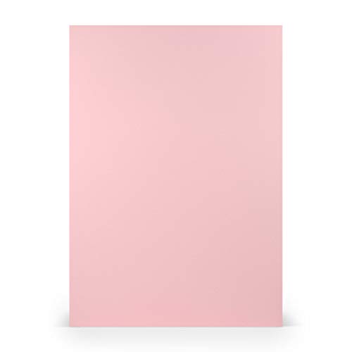PAPERADO 100x Briefpapier DIN A4 - Flamingo gerippt Rosa Lila 100 g/m² - Papierbögen in 29,7 x 21 cm zum Basteln & Drucken von Paperado