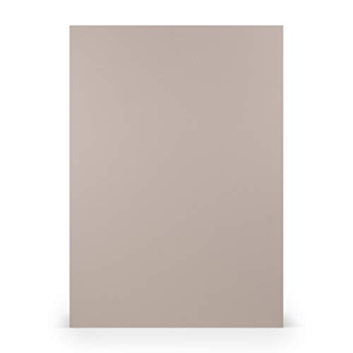 PAPERADO 100x Briefpapier DIN A4 - Taupe gerippt Grau Hellbraun Schlamm 100 g/m² - Papierbögen in 29,7 x 21 cm zum Basteln & Drucken von Paperado