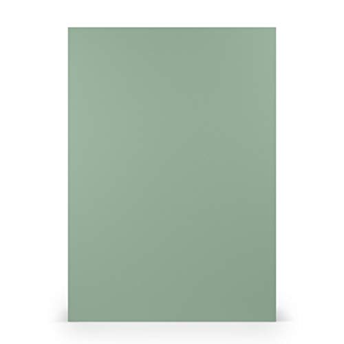 PAPERADO 25x Briefpapier DIN A4 - Eucalyptus gerippt Grün 100 g/m² - Papierbögen in 29,7 x 21 cm zum Basteln & Drucken von Paperado