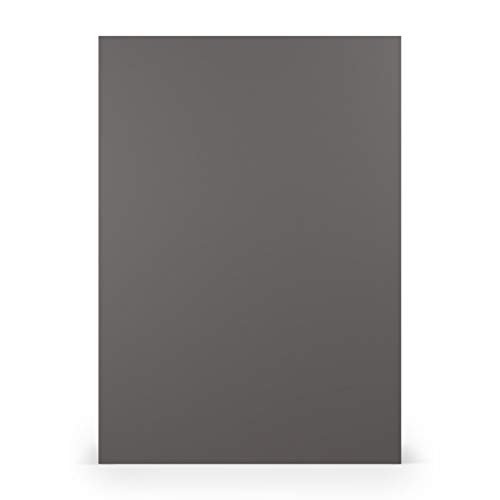PAPERADO 25x Briefpapier DIN A4 - Schiefer gerippt Dunkel-Grau 100 g/m² - Papierbögen in 29,7 x 21 cm zum Basteln & Drucken von Paperado