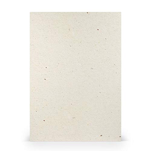 PAPERADO 50x Briefpapier DIN A4 - Terra Vanilla Weiß Creme Beige 100 g/m² - Papierbögen in 29,7 x 21 cm zum Basteln & Drucken von Paperado