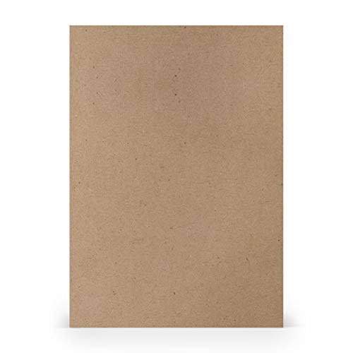 PAPERADO 75x Briefpapier DIN A4 - Kraftpapier Braun 100 g/m² - Papierbögen in 29,7 x 21 cm zum Basteln & Drucken von Paperado