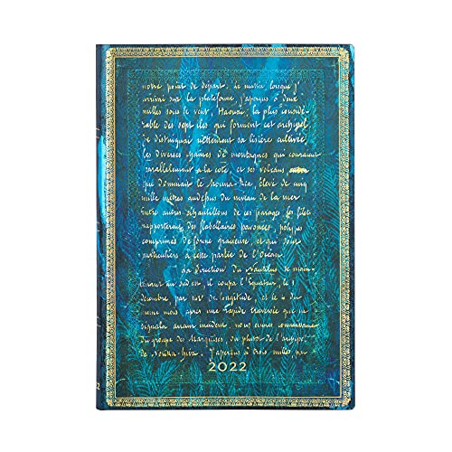 Paperblanks 12-Monats-Flexi-Planer 2022 Verne, Zwanzigtausend Ligen | Horizontal | Midi (125 × 175 mm) von Paperblanks