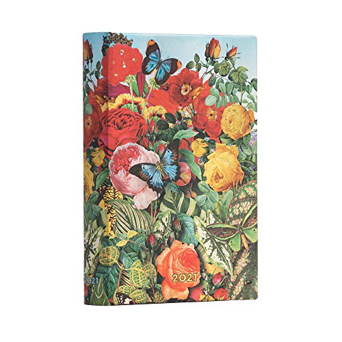 Paperblanks 12-Monatskalender 2021 Butterfly Garden | Tagesplaner | Mini (98 × 140 mm) von Paperblanks