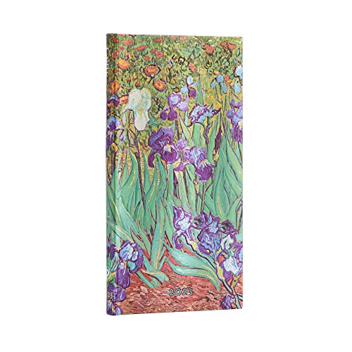 Paperblanks 12-Monatskalender 2023 Van Goghs Schwertlilien | Verso | Schlank (95 × 180 mm) von Paperblanks