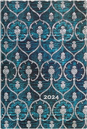 Paperblanks 12-Monatskalender 2024 Samtblau | Verso | Mini (95 × 140 mm) von Paperblanks