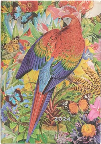 Paperblanks 12-Monatskalender 2024 Tropischer Garten | Verso | Midi (130 × 180 mm) von Paperblanks