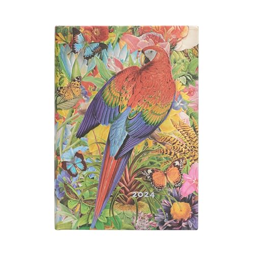 Paperblanks 12-Monatskalender 2024 Tropischer Garten | Vertikal | Midi (130 × 180 mm) von Paperblanks