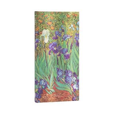 Paperblanks 12-Monatskalender 2024 Van Goghs Schwertlilien | Horizontal | Schlank (95 × 180 mm) von Paperblanks
