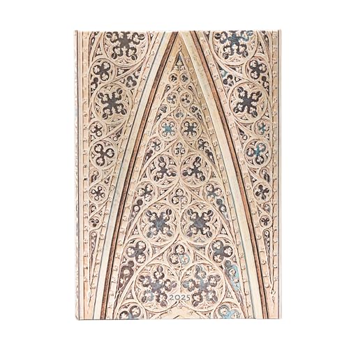Paperblanks 12-Monatskalender 2025, Gewölbe des Mailänder Doms, Midi, Verso, mit Klappumschlag von Paperblanks