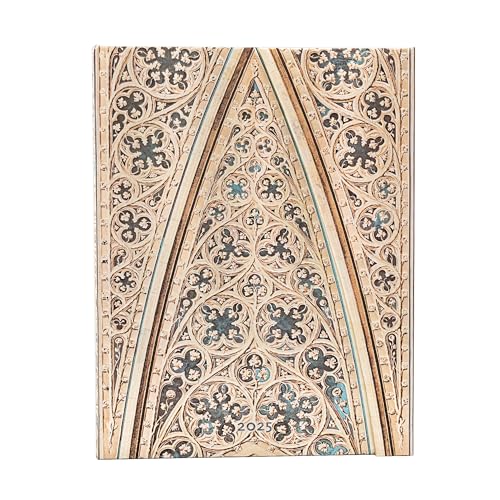 Paperblanks 12-Monatskalender 2025, Gewölbe des Mailänder Doms, Ultra, Vertikal, mit Klappumschlag von Paperblanks