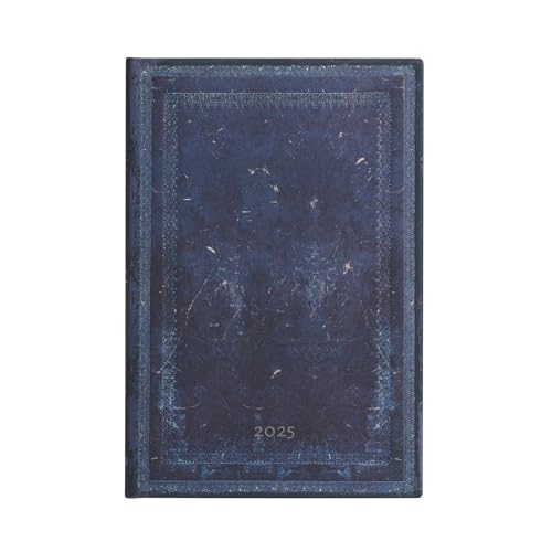 Paperblanks 12-Monatskalender 2025, Inkblot, Midi, Horizontal, Elastikband-Verschluss von Paperblanks