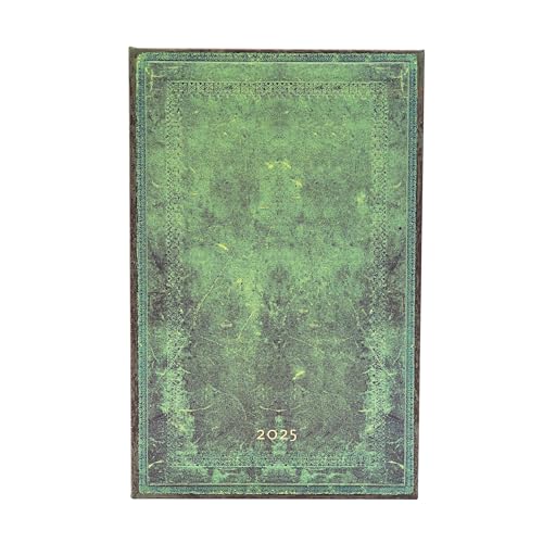 Paperblanks 12-Monatskalender 2025, Pazifikblau Schlicht, Maxi, Verso, Elastikband-Verschluss von Paperblanks