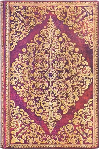 Paperblanks 13 Monatskalender Flexi 2023-2024 (Softcover) Diamant Rosette | Tagesüberblick | Maxi (135 × 210 mm) von Paperblanks