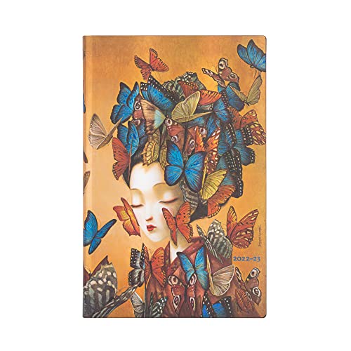 Paperblanks 18 Monate Softcover Flexi Diaries 2022-2023 Madame Butterfly | Vertikal | Maxi (135 × 210 mm) von Paperblanks