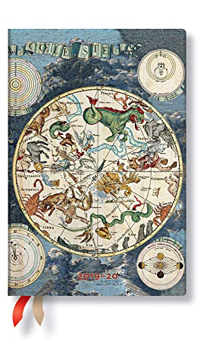 Paperblanks 18-Monats-Planer & Kalender | Juli 2019 - Dezember 2020 | Himmlische Karte | Woche für Woche (horizontal) | Mini (140 x 95 mm) von Paperblanks