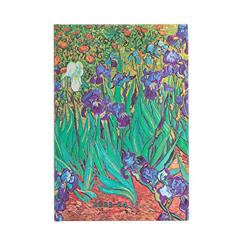 Paperblanks 18-Monatskalender 2023-2024 Van Goghs Schwertlilien | Horizontal | Mini (95 × 140 mm) von Paperblanks