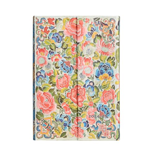 Paperblanks 18-Monatskalender 2025 Birnengarten, Mini, Horizontal von Paperblanks