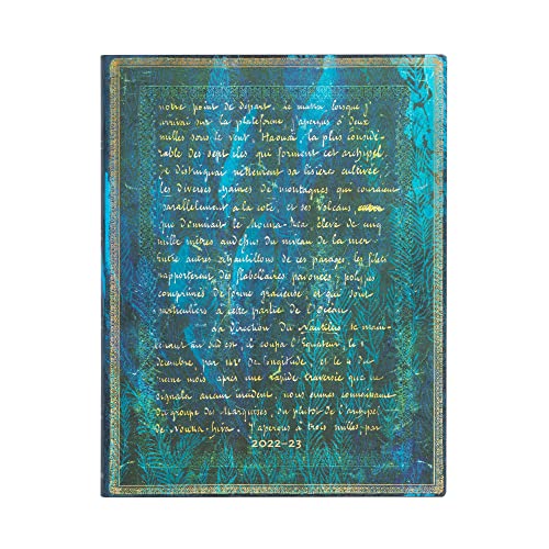 Paperblanks 18 Monatskalender Flexi 2022-2023 (Softcover) Verne, 20.000 Meilen | Vertikal | Ultra (180 × 230 mm), Blau, FE8633-8 von Paperblanks