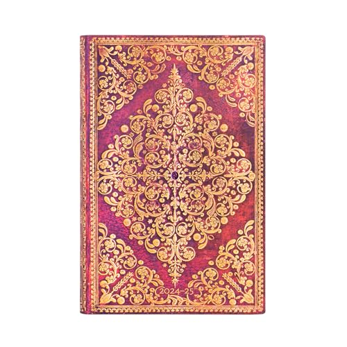 Paperblanks 13-Monatskalender Flexi 2025, Viola, Maxi, Tagesüberblick, Elastikband-Verschluss von Paperblanks