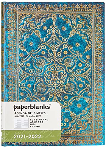 Paperblanks Azur 2021-2022 18 Monate, Landschaft, Midi (130 × 180 mm) von Paperblanks