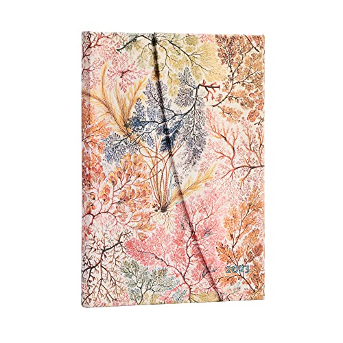 Paperblanks Diaries 12 Monate 2023 Flemish Rose | Ein Tag pro Seite | Mini (185mm x 130mm), französische Version von Paperblanks