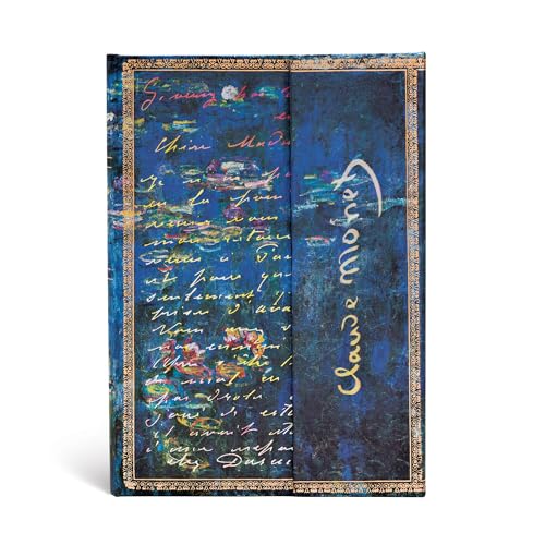 Paperblanks Faszinierende Handschriften Monet Seerosen, Briefe an Morisot Notizbuch Midi Liniert, Midi (180 x 130 mm) von Paperblanks