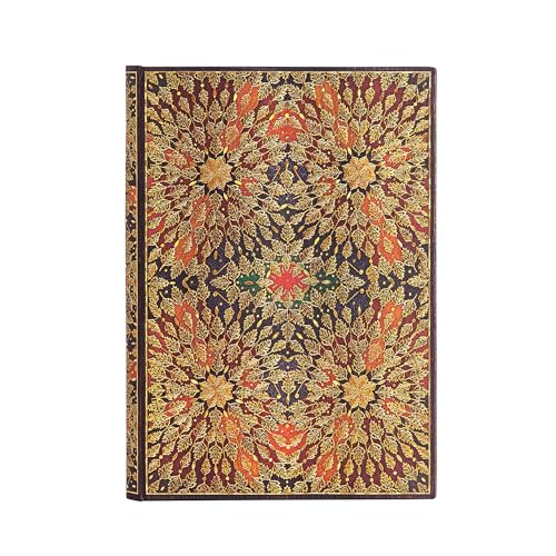 Paperblanks - Fire Flowers - Midi - Unlined - Elastic Band Closure - 120 Gsm von Paperblanks