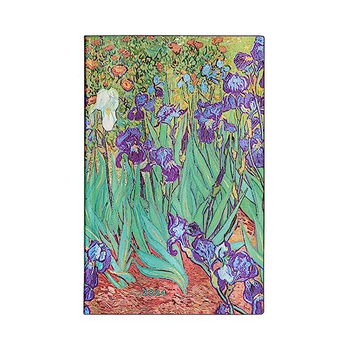 Paperblanks Flexi 12-Monatskalender 2024 Van Goghs Schwertlilien, Horizontal - Maxi (210 x 135), Deutsch von Paperblanks